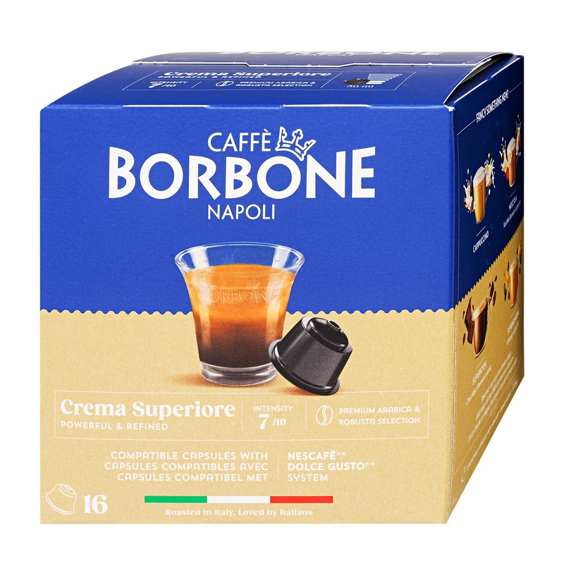 Caffe Borbone Crema Superiore dolce gusto coffee capsules, 16 Count