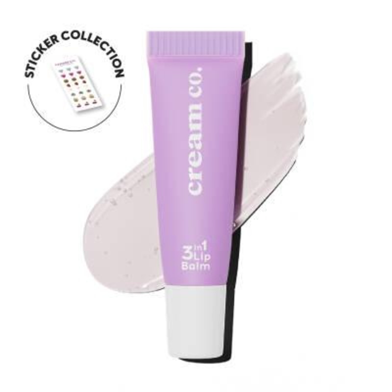 Cream Co. 3in1 Natural Lip Balm with Hyaluronic Acid & Ceramide – Moisturizing, Nourishing, and Protecting Lips