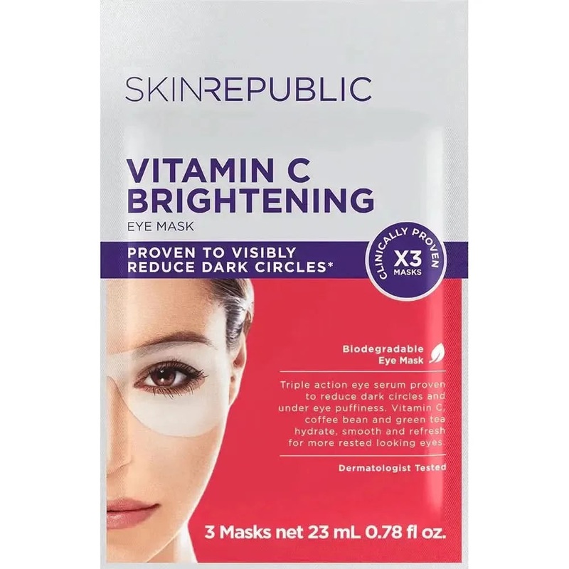 Skin Republic Brightening Eye Mask (3 Pairs) | Reduces Dark Circles & Puffiness Instantly
