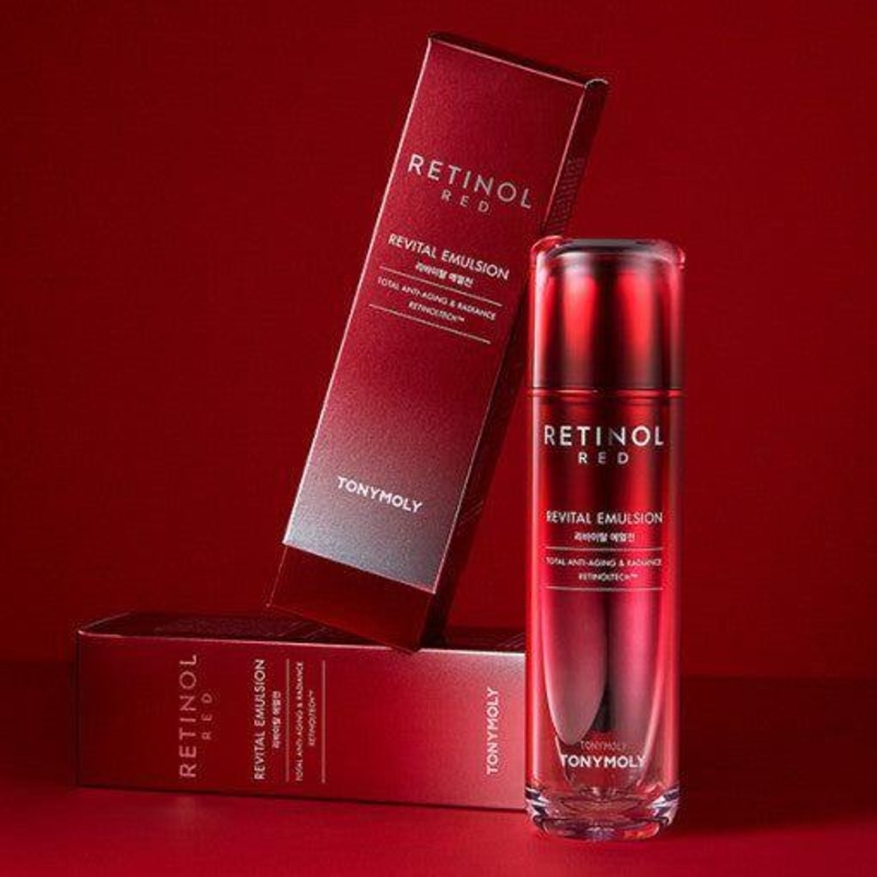 TONYMOLY Red Retinol Revital Emulsion  120ml | Anti-Aging, Brightening & Hydrating Retinoltech Formula