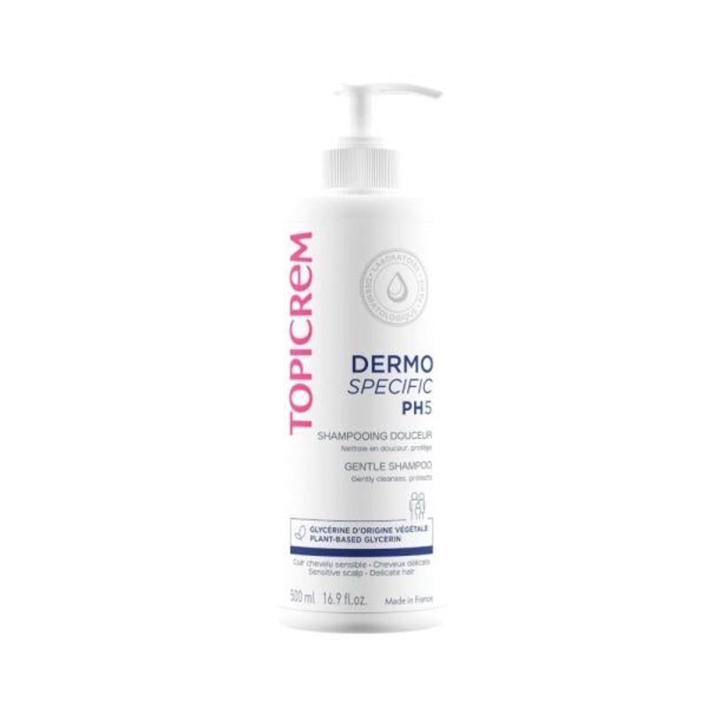 Topicrem pH5 Gentle Shampoo: Moisturizing & Paraben-Free – Daily Use for All Hair Types, Sensitive Scalp – 500ml