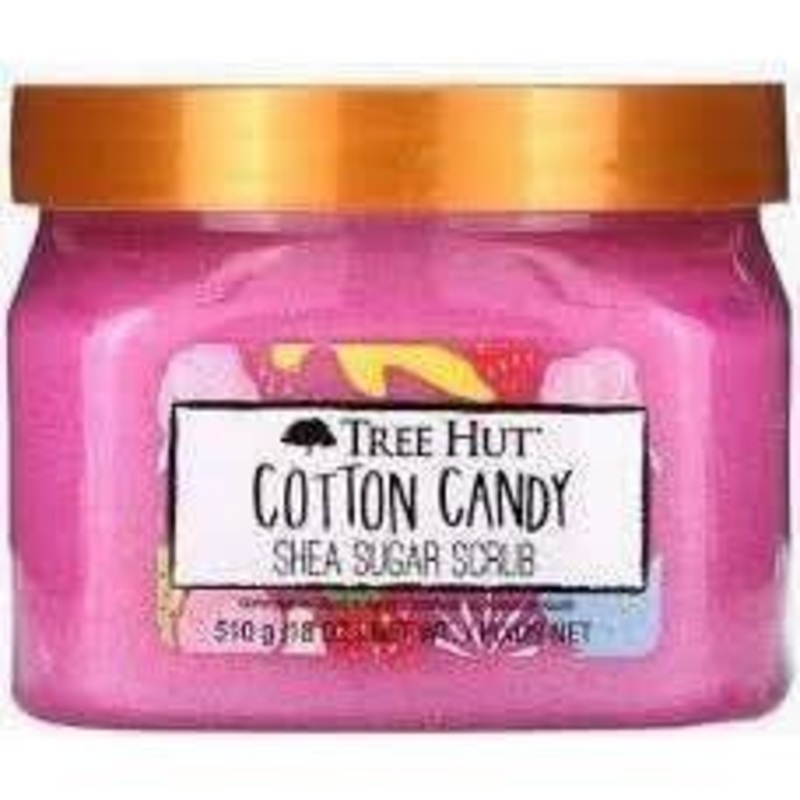 Tree Hut Cotton Candy Shea Sugar Body Scrub  510g | Sweet Exfoliation for Soft, Glowing Skin 510 G (Pack Of 1)