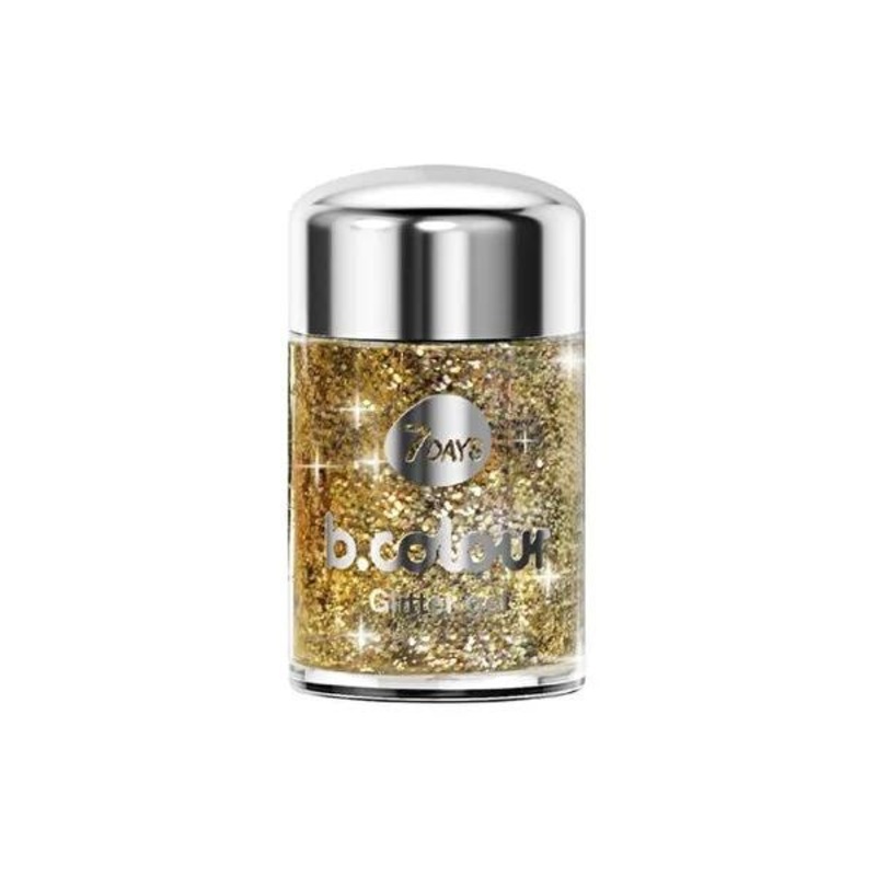 7Days B.Colour Vegan Glitter Gel for Face and Body – Holographic Shine, Party Makeup, Cruelty-Free