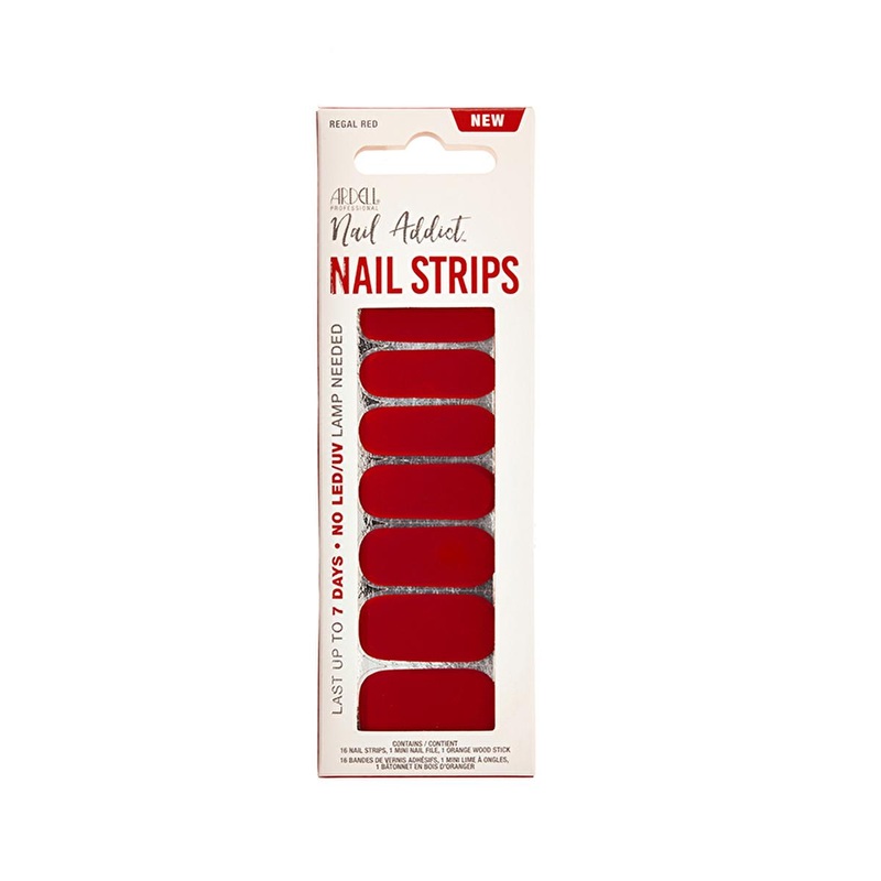 Ardell Regal Red Nail Stickers: Easy DIY Manicure, Long-Lasting, Salon-Quality Red Nail Designs