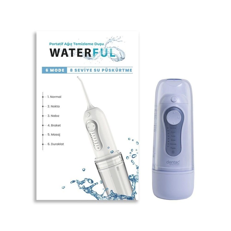 Dentac Portable Rechargeable Oral Irrigator – Waterproof Travel Oral Care for On-the-Go Hygiene