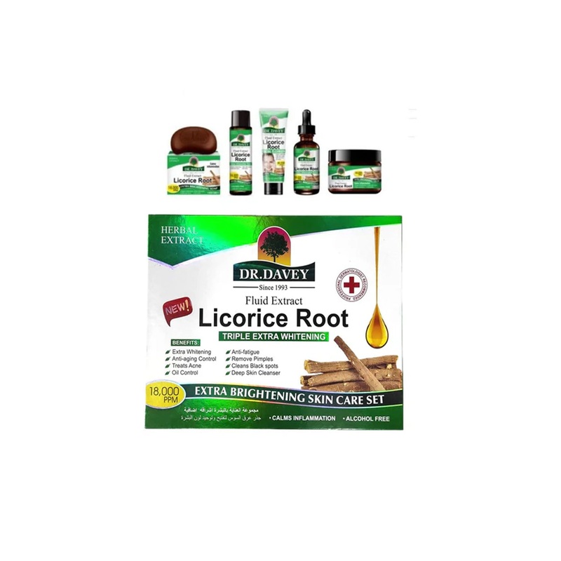 Dr Davey Licorice Root Triple Extra Whitening Extra Brightening Skin Care Set