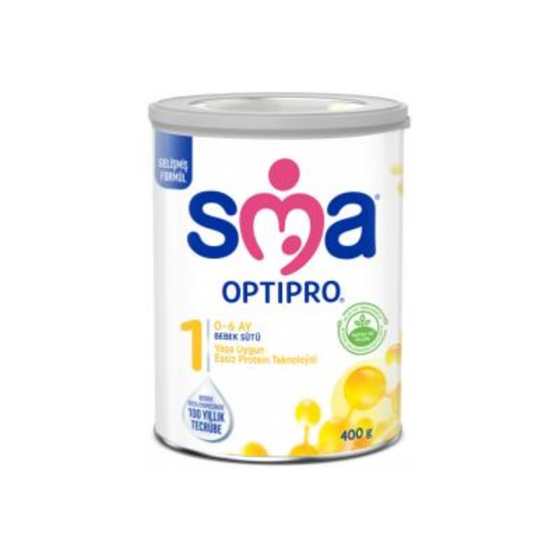 SMA Optipro 1 Baby Formula for Newborns and Infants 0-6 Months – 400g – Supports Healthy Growth and Development