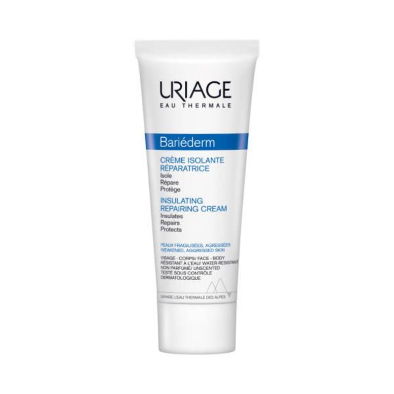 Uriage Bariederm: Insulating Repairing Cream – Protects, Repairs & Hydrates Sensitive, Irritated Skin (75ml / 2.54 fl oz)