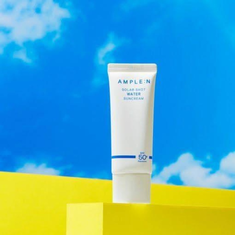AMPLE:N Solar Shot Water Suncream  50ml | SPF 50+ PA++++ with 10 Hyaluronic Acids for Intense Hydration