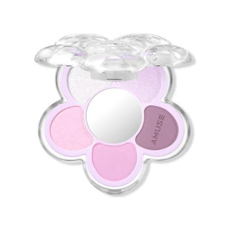 AMUSE Flora Eye Palette  4.5g (4 Colors) | Pocket-Sized Floral-Inspired Eye, Cheek & Highlight Palette 01 Flora Peach