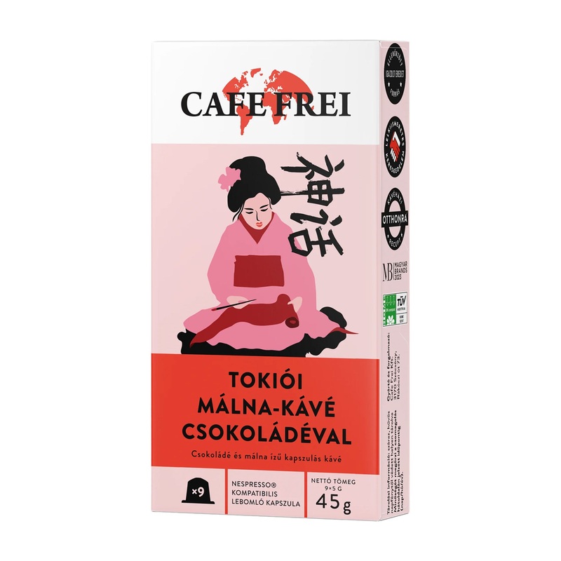 Cafe Frei Tokyo raspberry & chocolate coffee capsules, 9 Count