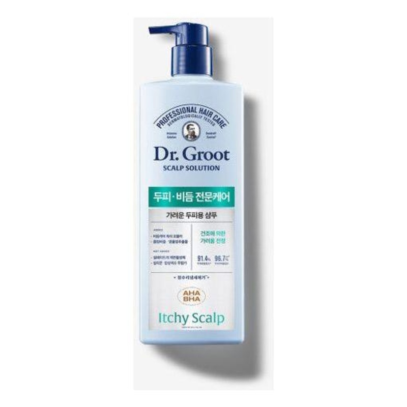 Dr.Groot Scalp Solution Shampoo  Itchy Scalp  700ml | Anti-Dandruff & Calming Shampoo with AHA, BHA & Menthol