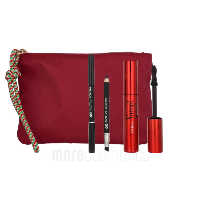 Pupa Vamp! Sexy Lashes Makeup Set Mascara #011 Sexy Black 12ml/Multiplay Pen #09 Deep Black 0,8gr/Bag