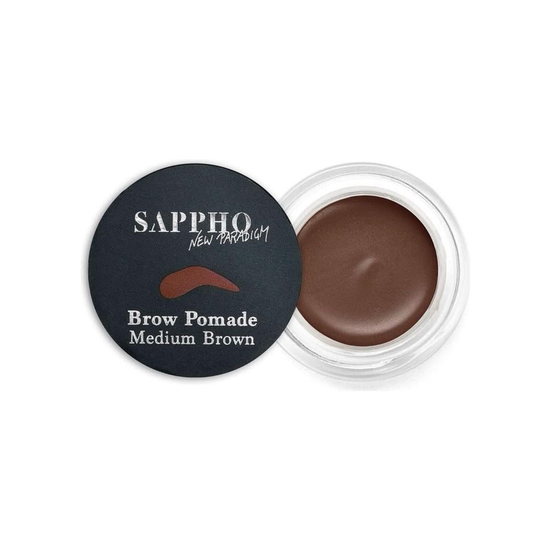 Sappho Brow Pomade | Long-Lasting, Natural Definition with Plant-Based Nourishment Medium Brown