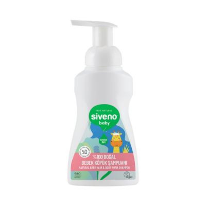 Siveno Baby Foam Shampoo – Hypoallergenic, Vegan, Natural Baby Care for Sensitive Skin – 8.45 fl oz