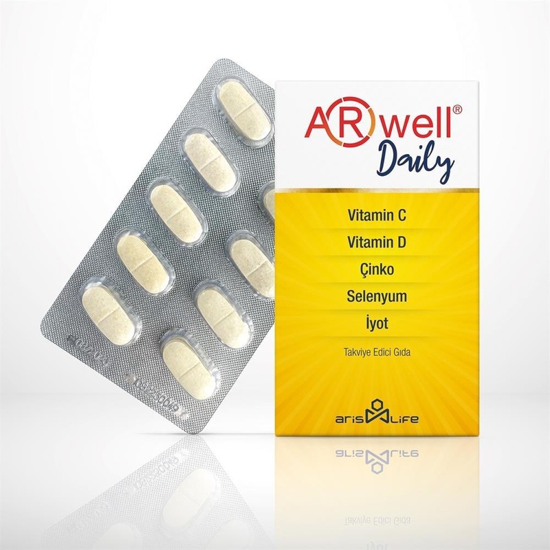 Arwell Daily 30 Tablet – Immune System Support Supplement with Vitamin C, Vitamin D, Zinc, Iodine, and Selenium