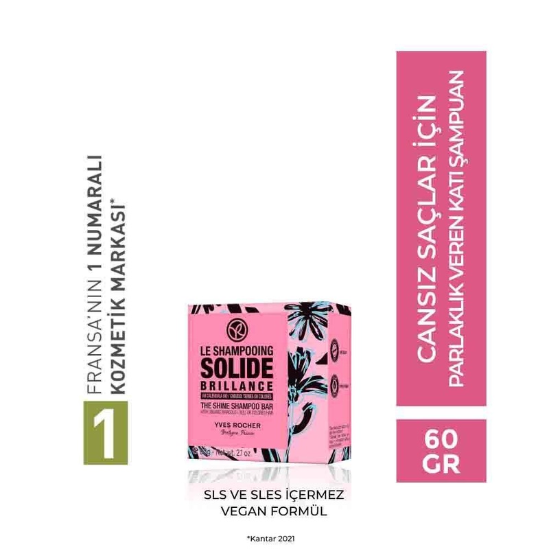 Brillance Solid Shampoo Bar – Zero Waste, Organic Hair Care for Dull Hair – Natural, Sustainable Shampoo