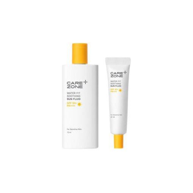CAREZONE Water Fit Soothing Sun Fluid SPF 50+/PA++++  70ml + 31ml | Lightweight, Non-Sticky UV Protection