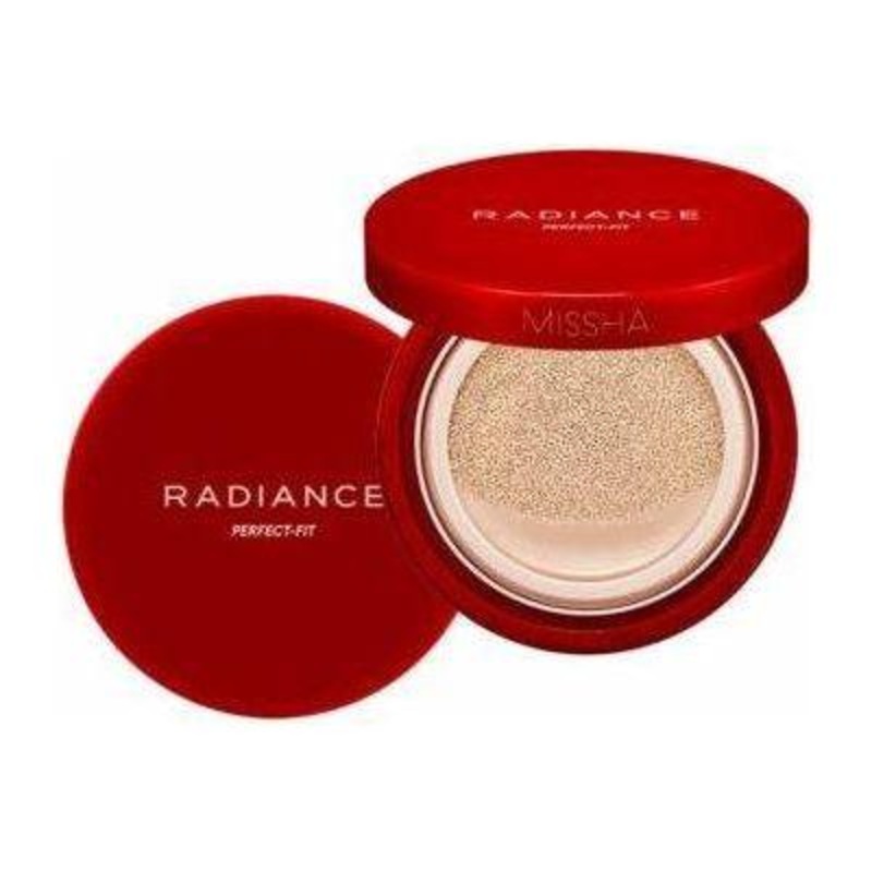 Missha Radiance Perfect-Fit Cushion SPF50+ PA+++  15g | 48-Hour Long-Wear Coverage with Hydrating Matte Finish #19 Ivory