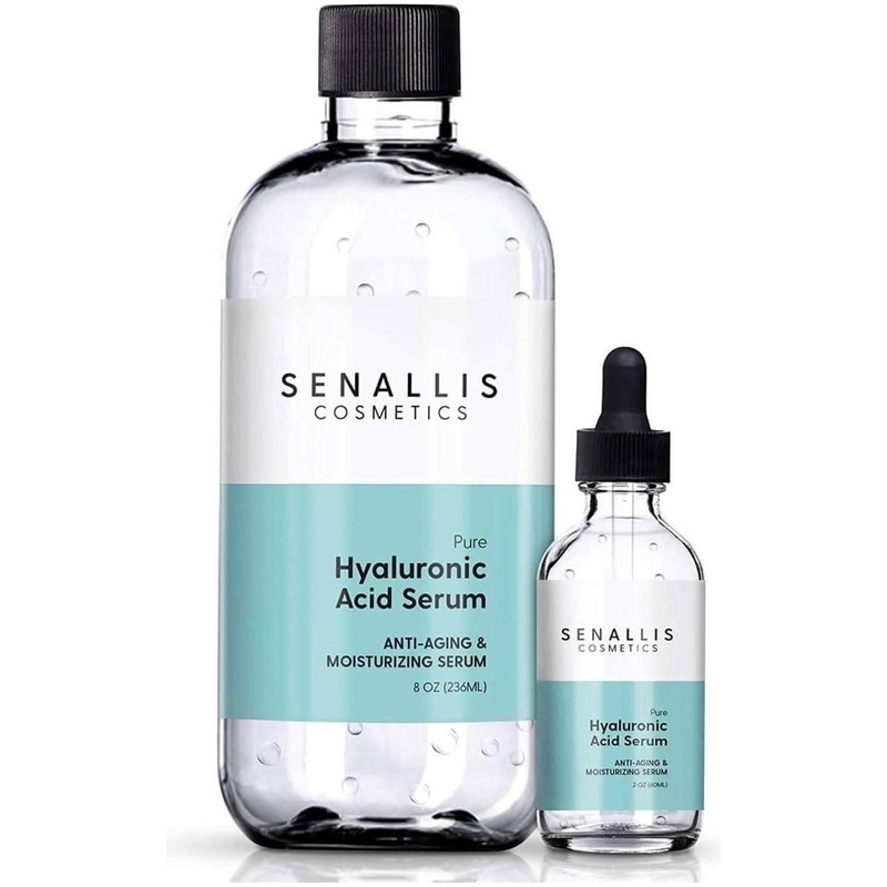 SenAllis Cosmetics Hyaluronic Acid Serum – 240ml & 30ml | Intense Hydration & Anti-Aging Formula 240ml & 30ml