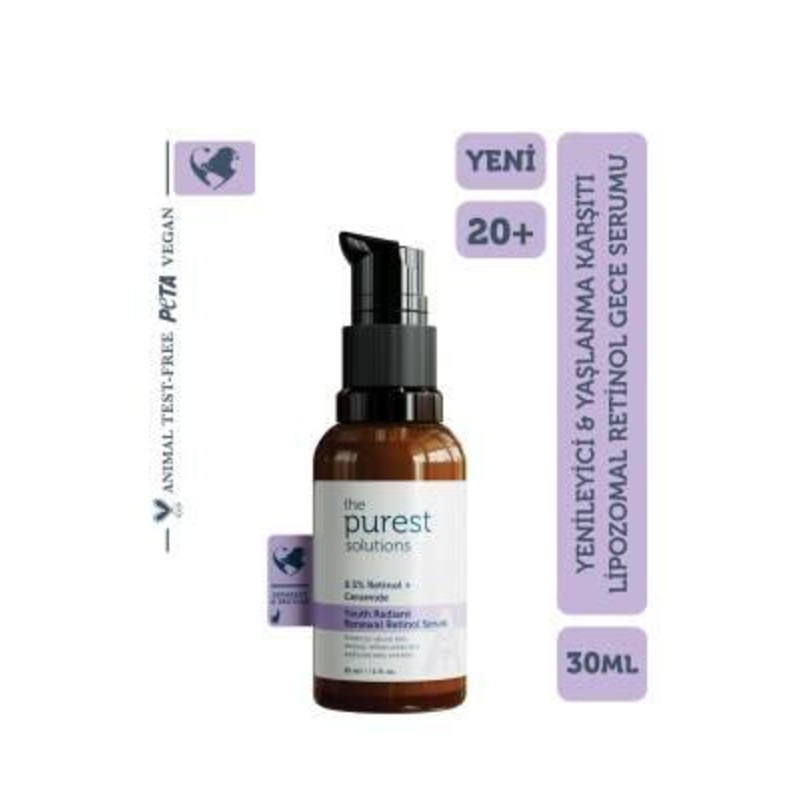 The Purest Solutions Anti-Aging Night Serum with Liposomal Retinol for Youthful Skin – Enhances Retinol Delivery, Reduces Fine Lines & Wrinkles