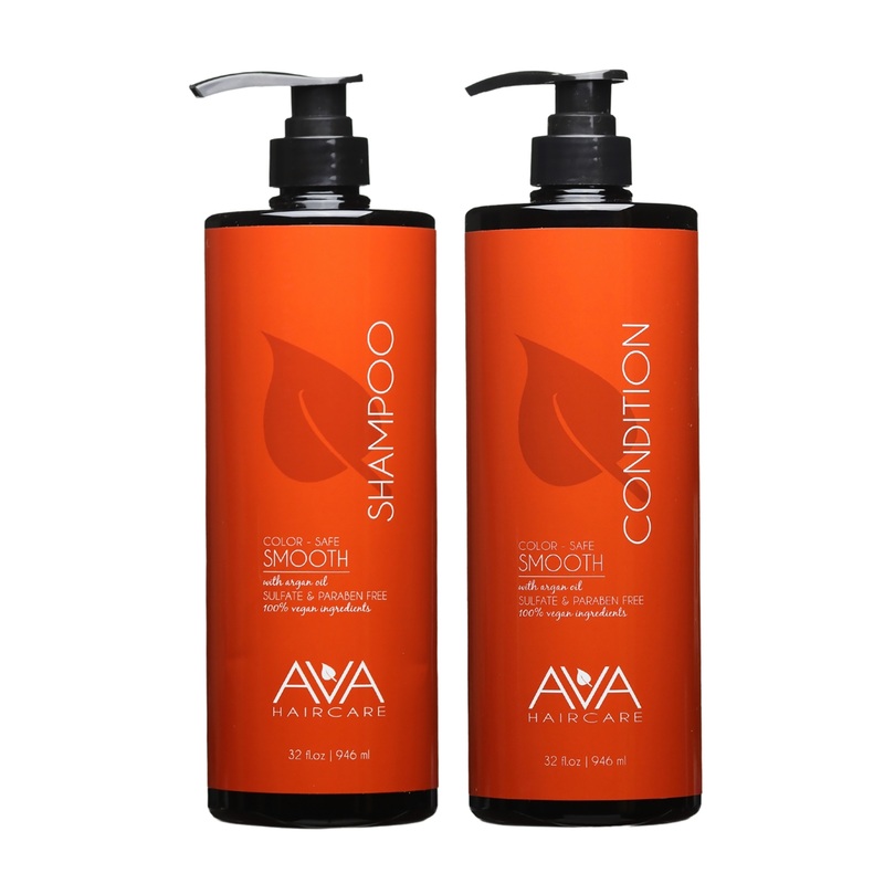 Ava Haircare Smoothing Shampoo & Conditioner Liter Bundle 32 OZ