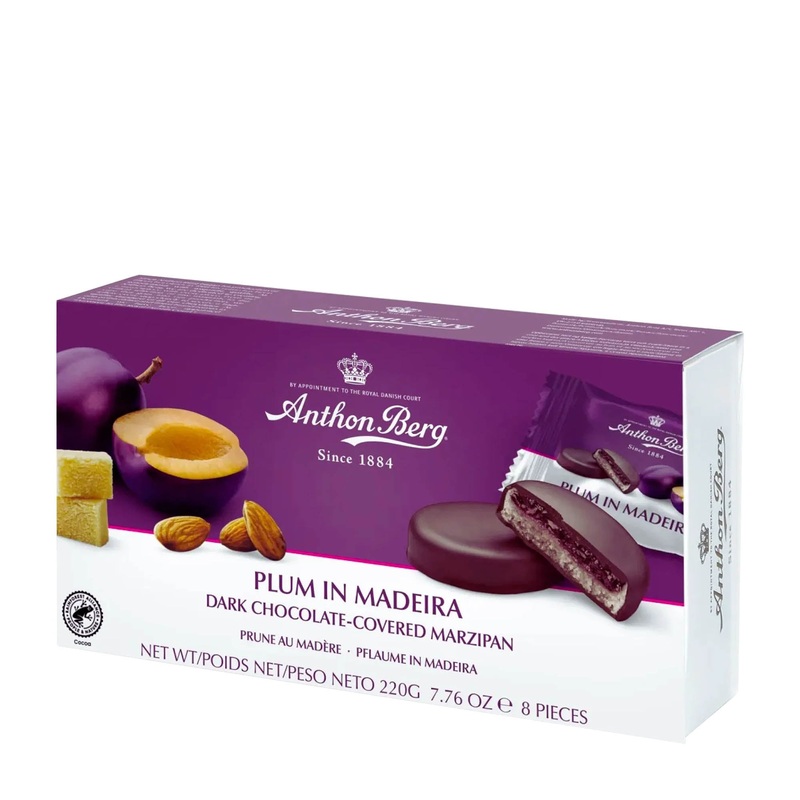 Anthon Berg Plum in Madeira marzipan, 220 g