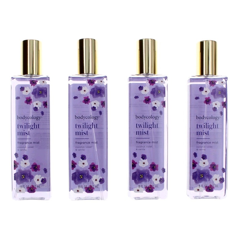 Twilight Mist by Bodycology, 4 Pack 8 oz Fragrance Mist for Women