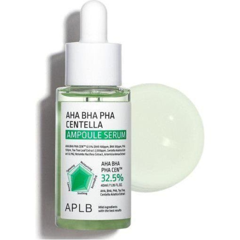 APLB AHA BHA PHA Centella Ampoule Serum  30ml | Exfoliating & Calming Serum for Smooth, Clear Skin