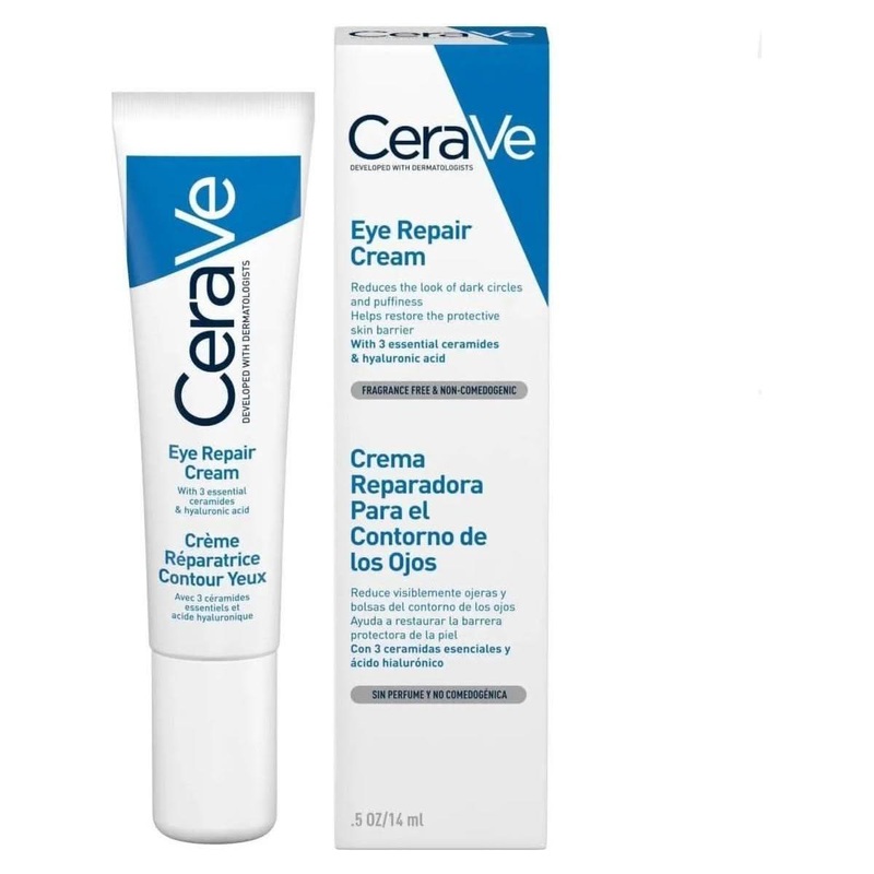 CeraVe Eye Repair Cream  14ml | Brightening & Hydrating Care for Dark Circles and Puffiness