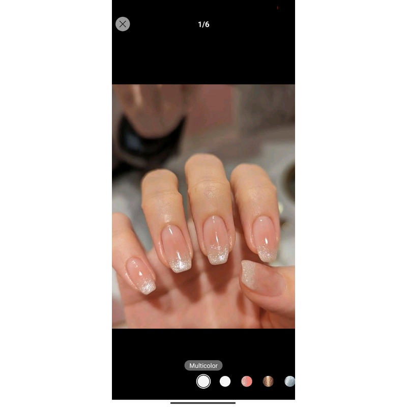 Shein 24 PCS LONG GRADIENT NAILS