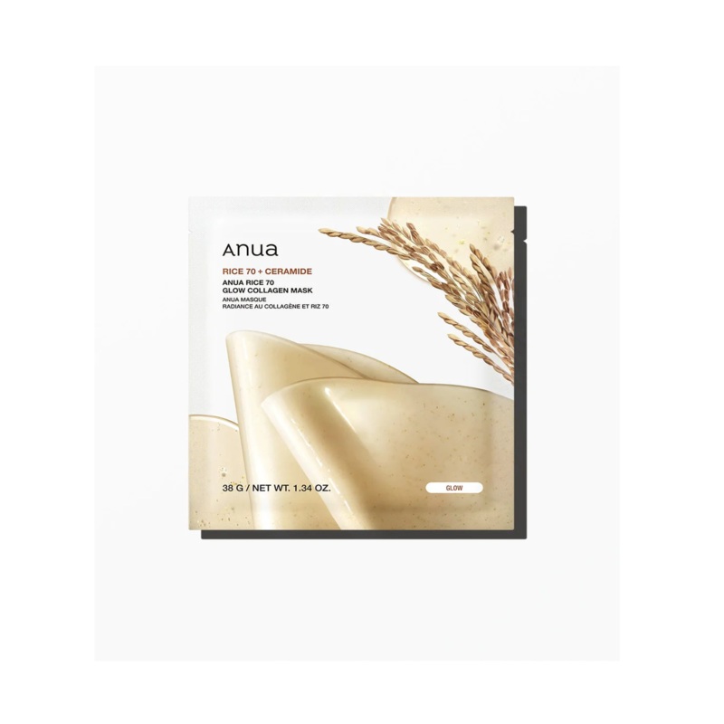 Anua Rice 70+ Ceramide Glow Collagen Mask – 38g