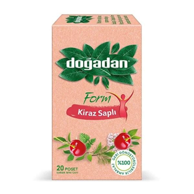 Do_adan Form ay: Cherry Stalk Herbal Tea for Natural Weight Loss & Detox – Delicious Slimming Tea with Senna & Fennel – 20 Count