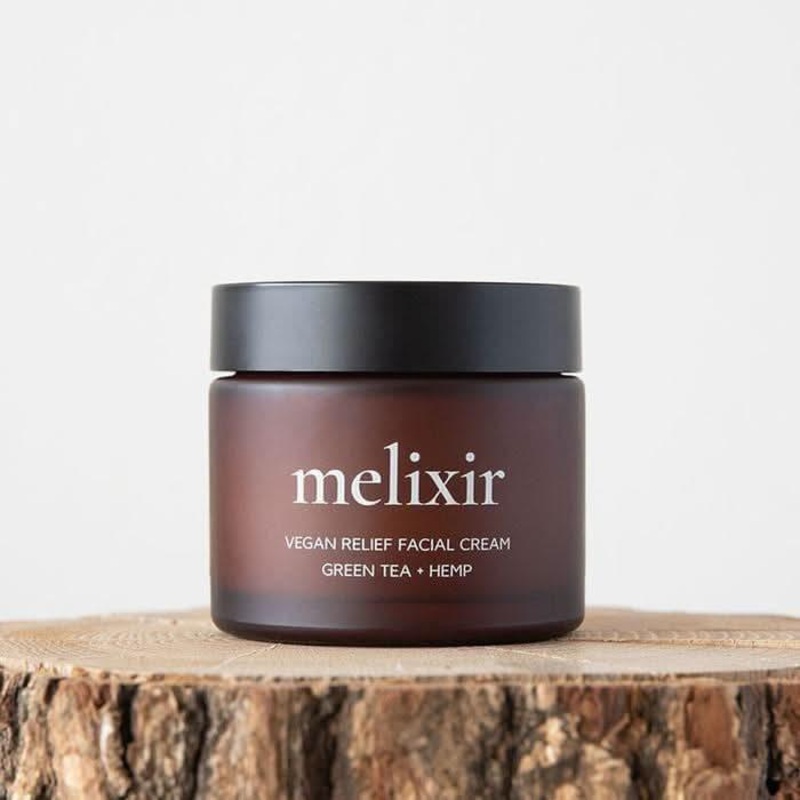 melixir Vegan Relief Facial Cream  80ml | Soothing Gel-Cream with Hemp Seed & Green Tea