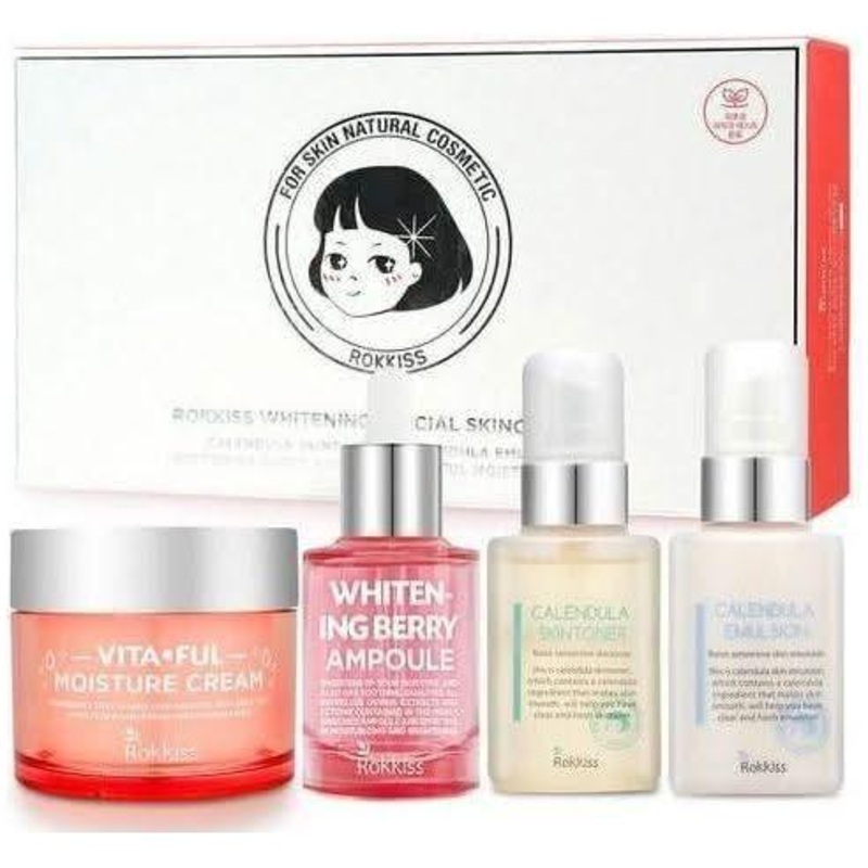 Rokkiss Whitening Special Skin Care Set (4-Piece) | Brighten, Hydrate & Nourish