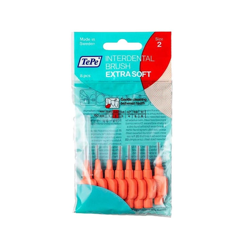 Tepe Extra Soft 0.5 mm Interdental Brush – Gentle Oral Hygiene for Sensitive Teeth & Gums, 8-Pack