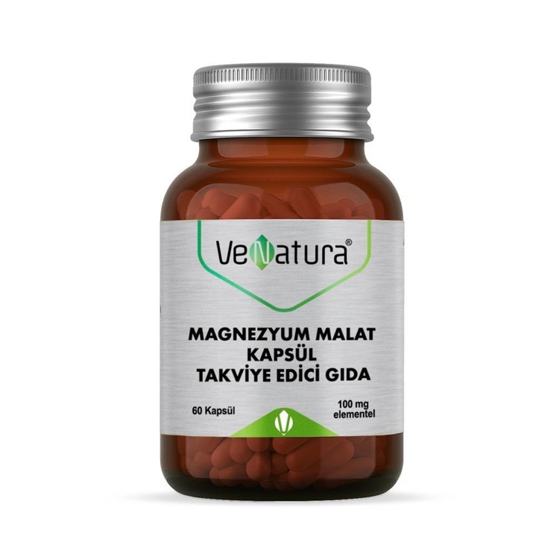 VeNatura Magnesium Malate Supplement 100 mg – 60 Capsules for Muscle Support