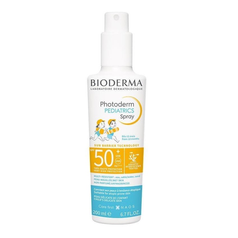 Bioderma Children’s Sunscreen Spray SPF50+ – Water-Resistant, Pediatrician-Tested, 6.76 fl oz