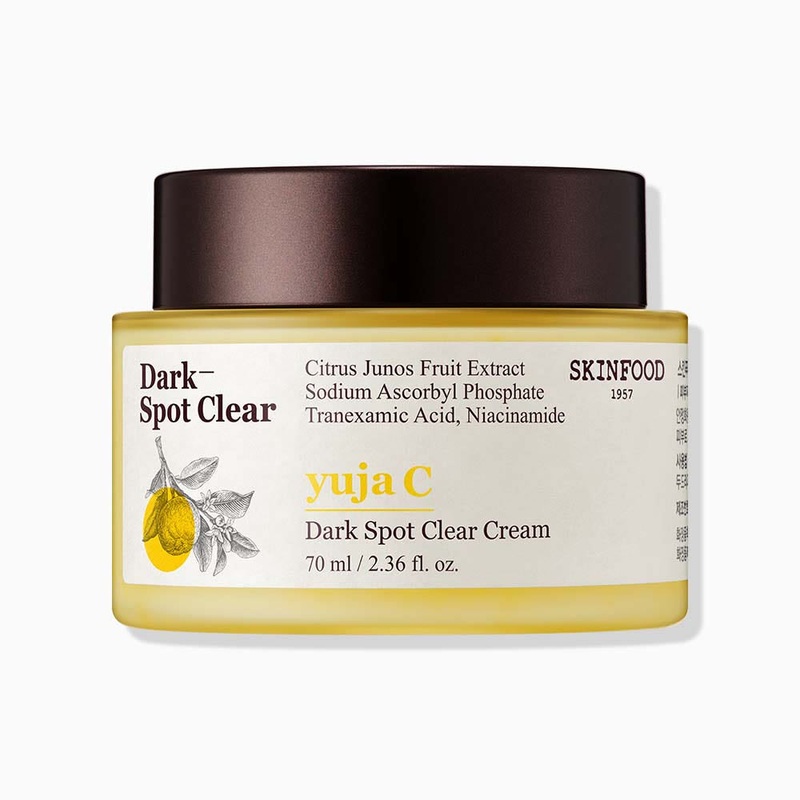 SKINFOOD Yuja C Dark Spot Clear Cream  70ml | Brightening & Soothing Dark Spot Cream with Jeju Yuja, Tranexamic Acid & Vitamin C