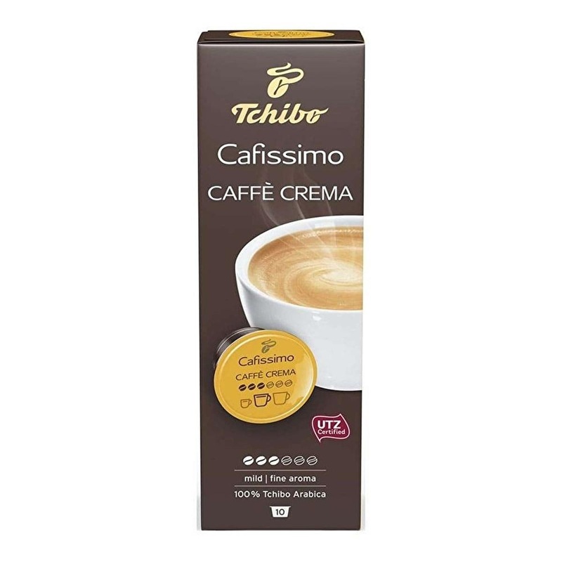 Tchibo Cafissimo Caffe Crema Fine Aroma Coffee Capsules – 10 Count, Sustainable & Compatible with Cafissimo Machines