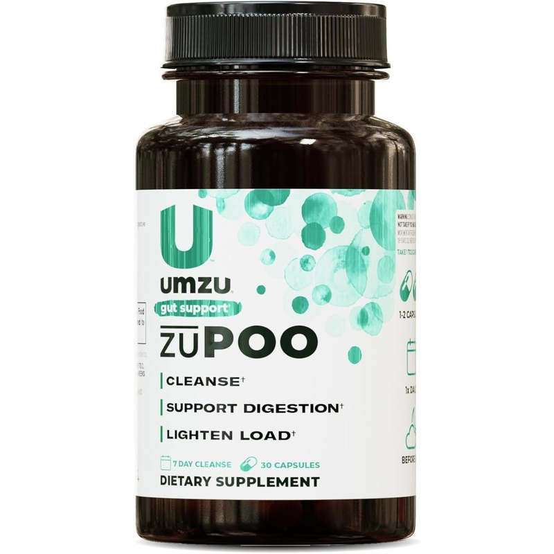 UMZU zuPoo Gut Cleanse  30 Capsules | 7-Day Natural Detox for Digestive Health & Waste Elimination