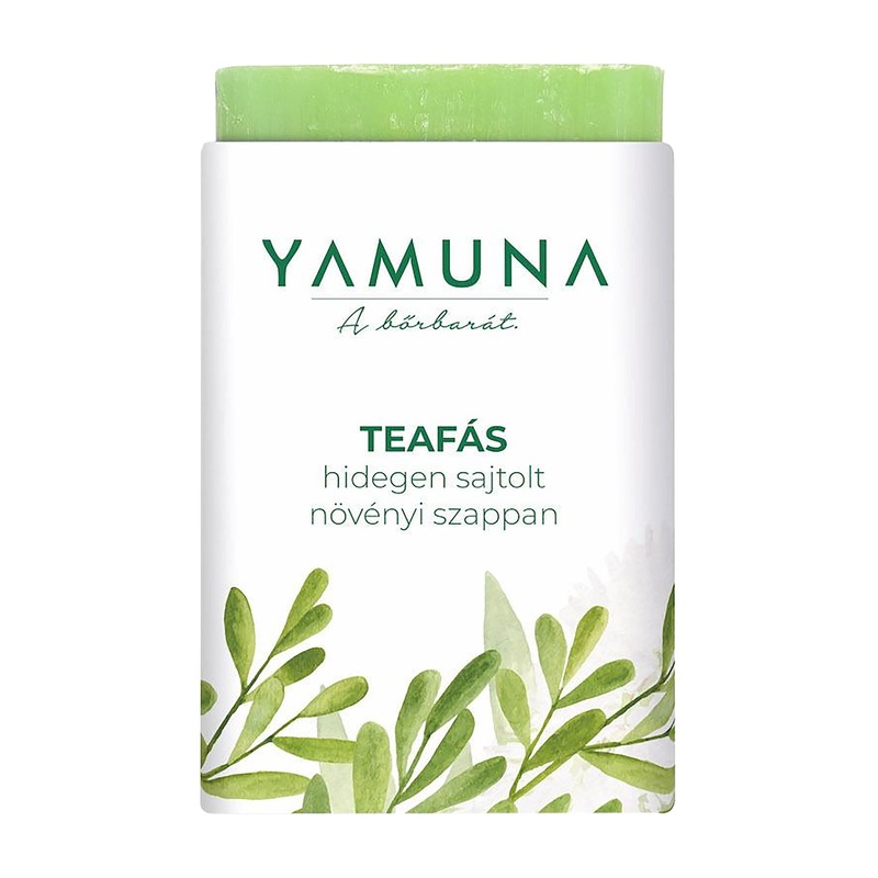 Yamuna Tea Tree cold-pressed plant-based soap, 110 g