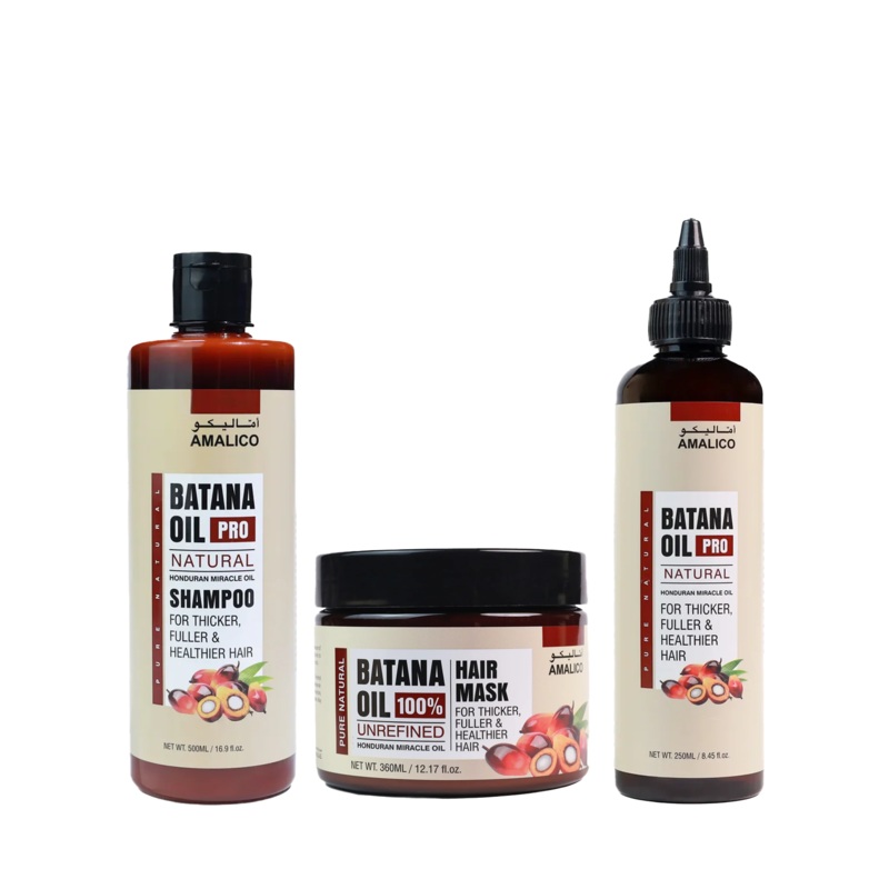 Amalico Batana Oil Pro Shampoo + Oil + Mask Special Bundle Offer