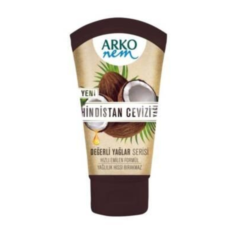 Arko Moisturizing Cream with Coconut Oil & Vitamin E – 2.03 fl oz Nourishing Skin Hydration