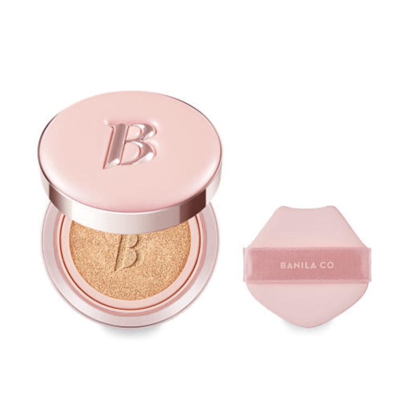 BANILA CO Essence Skin Pink Cushion SPF50+ PA+++  12g | Moisturising Cushion with Radiant, Natural Coverage 17 Fair Light