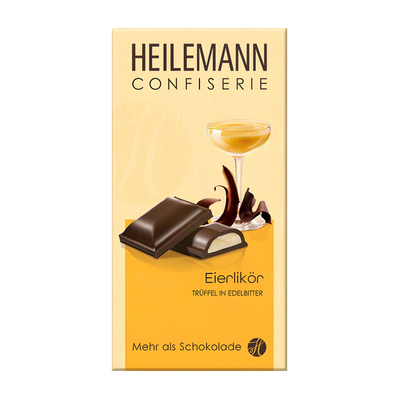 Heilemann Eggnog-Truffle dark chocolate bar, 100 g