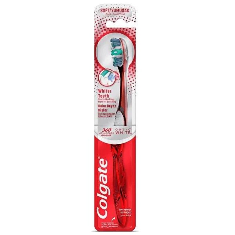 Colgate Electric Toothbrush 360 Advanced Optical Whitening Soft Bristles – Gentle on Gums, Removes Surface Stains