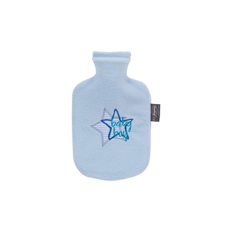 Fashy Pediatric Hot Water Bottle – Soft Cover, TUV Certified, 0.8L Capacity, German Quality for Baby and Child Comfort