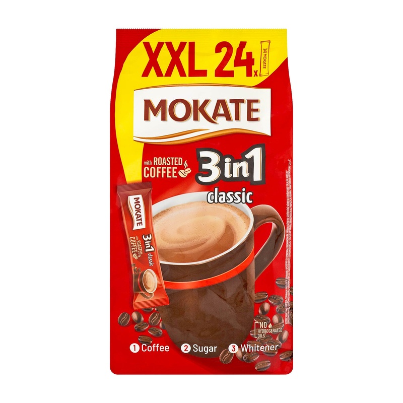Mokate 3in1 Classic instant coffee, 24 Count