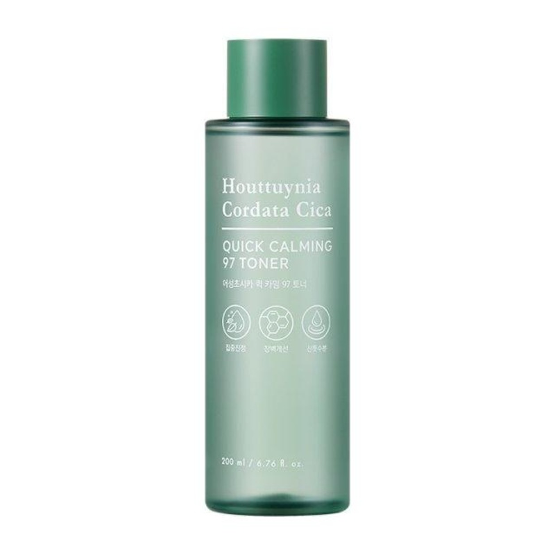 TONYMOLY Houttuynia Cordata Cica Quick Calming Toner  200ml | Soothing Korean Toner for Sensitive, Irritated Skin